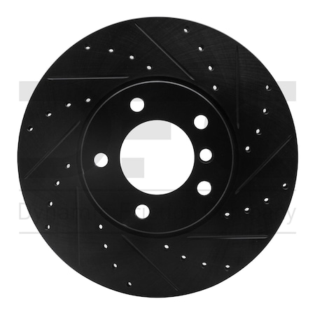 Dynamic Friction Co BRAKE ROTOR DRILLED AND SLOTTED BLACK 633-31089R